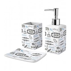 Kit Para Banheiro 3 Pecas Modern em Ceramica